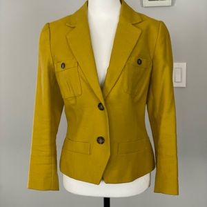 Mustard yellow blazer from Banana Republic